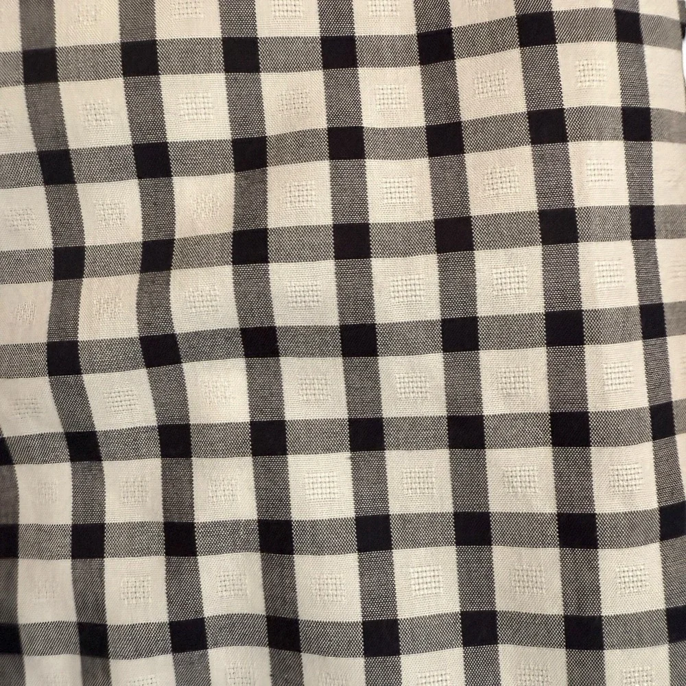 Banana Republic Men's Navy Check Dress Shirt Classic Smart Casual‎